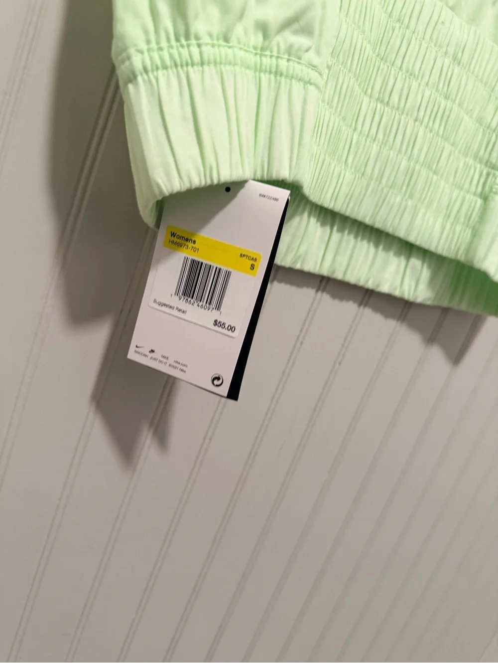 Nike Pale Lime Scoop Neck Crop Top